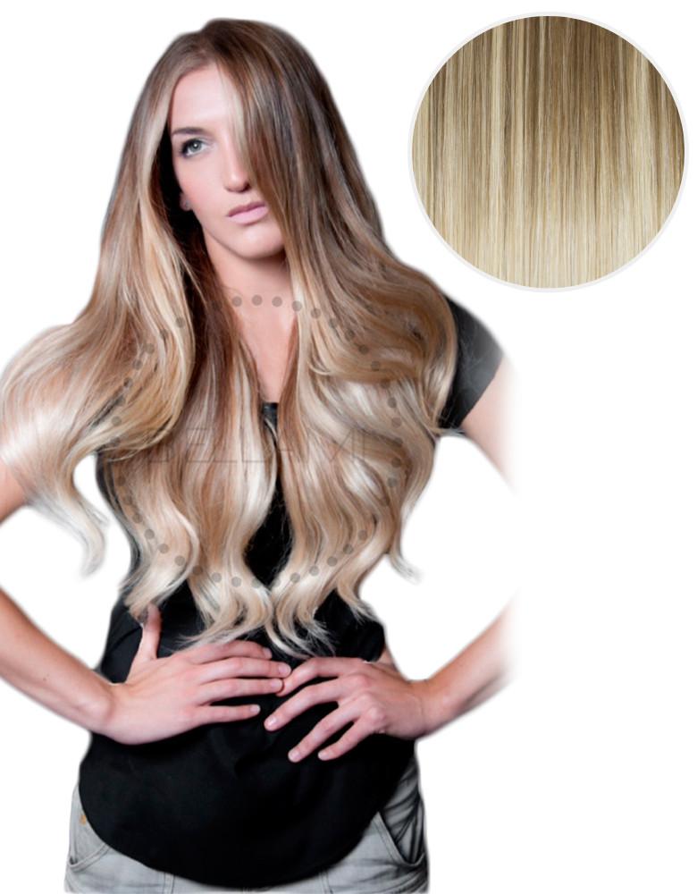 Balayage 160g 20" Hair Extensions #8 Ash Brown/ #60 Ash Blonde
