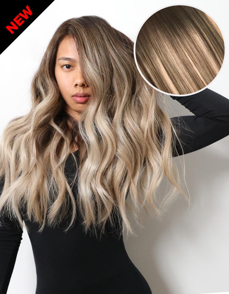 Balayage 160g 20" Hair Extensions  #2 Dark Brown/ #18 Dirty Blonde